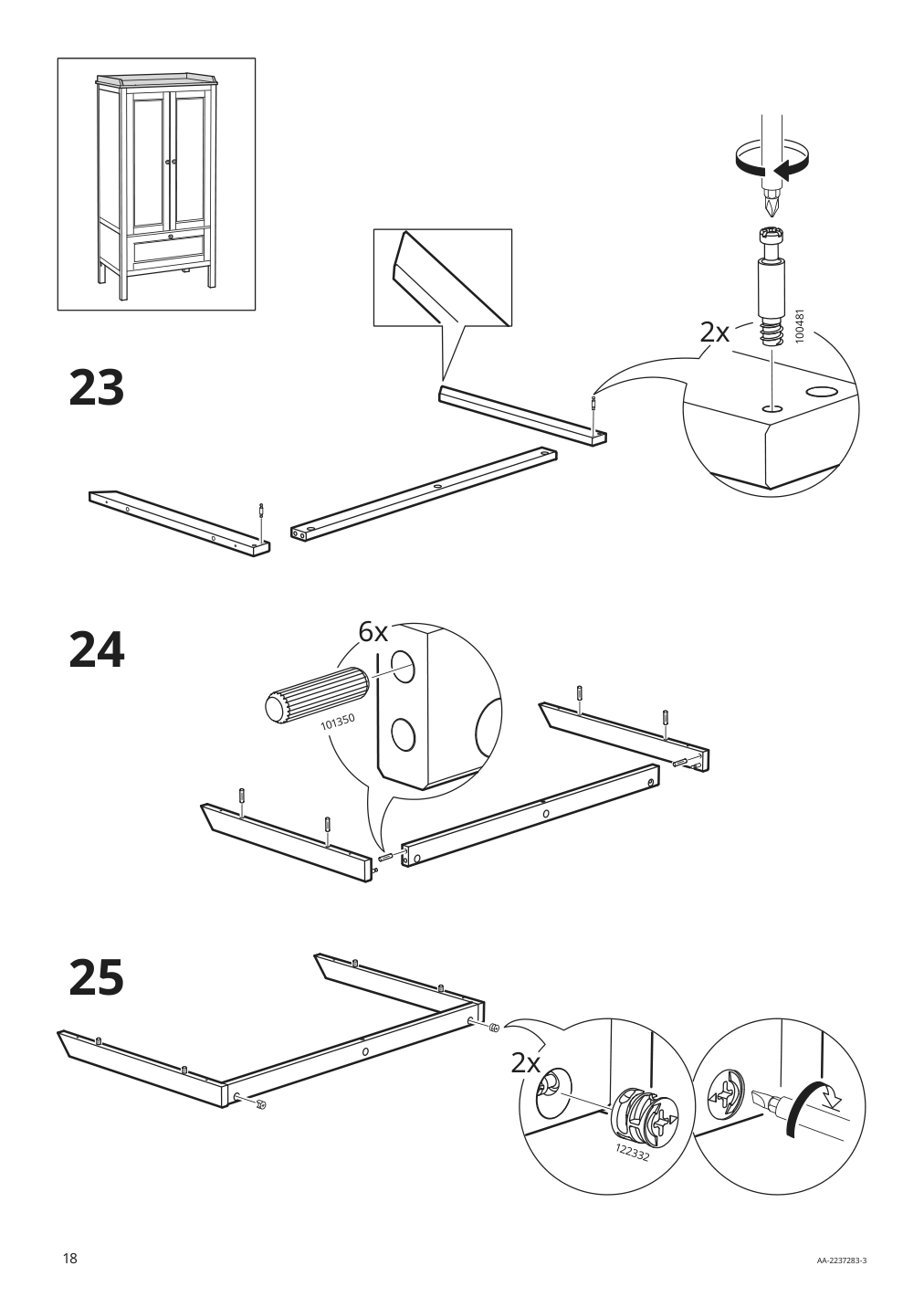 Assembly instructions for IKEA Sundvik wardrobe gray | Page 18 - IKEA SUNDVIK 3-piece baby furniture set 095.058.16