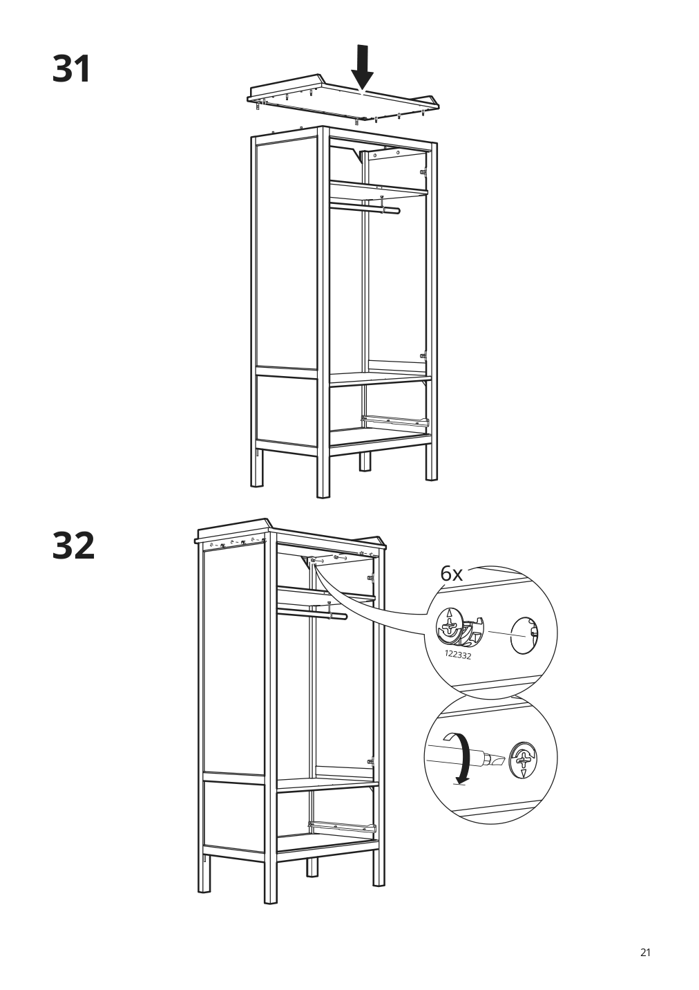 Assembly instructions for IKEA Sundvik wardrobe gray | Page 21 - IKEA SUNDVIK 3-piece baby furniture set 095.058.16