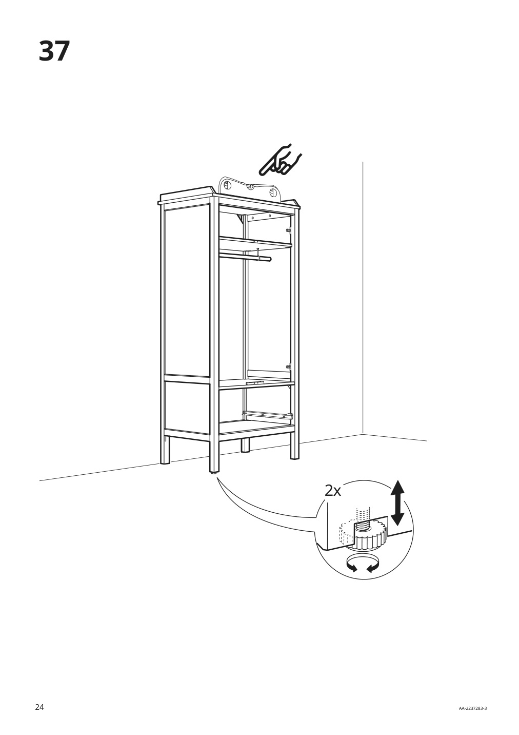 Assembly instructions for IKEA Sundvik wardrobe gray | Page 24 - IKEA SUNDVIK 3-piece baby furniture set 095.058.16