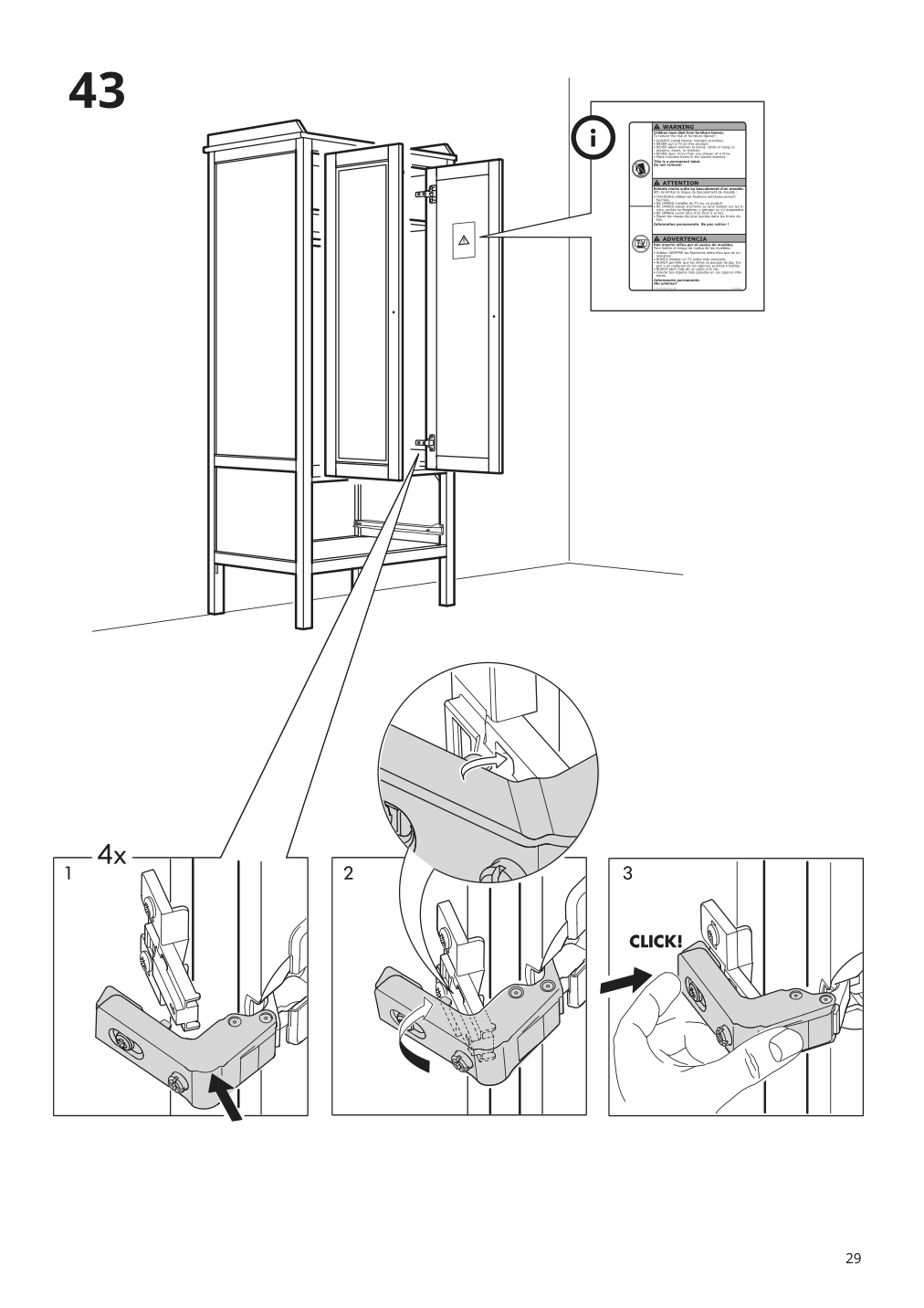 Assembly instructions for IKEA Sundvik wardrobe gray | Page 29 - IKEA SUNDVIK 3-piece baby furniture set 095.058.16