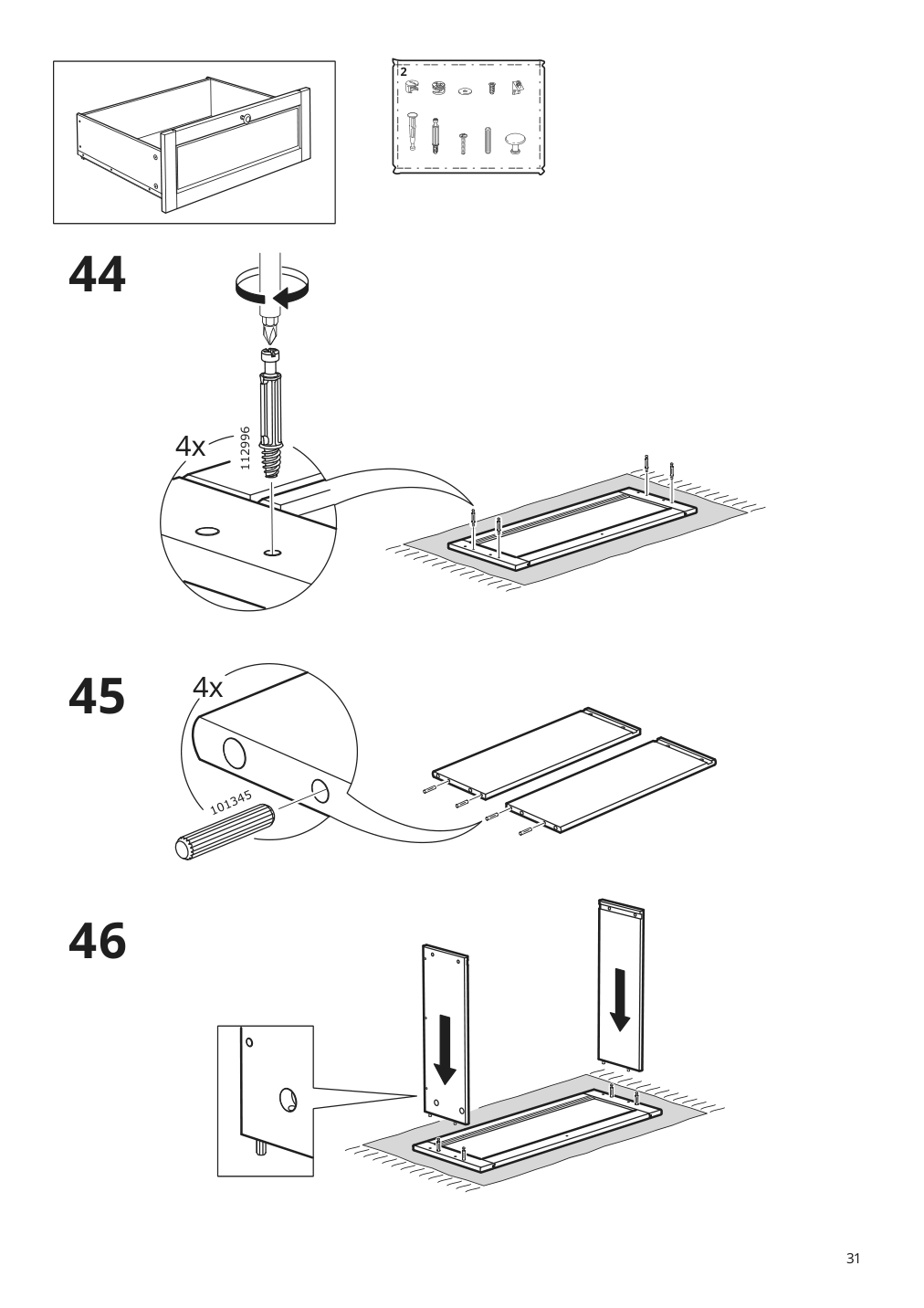 Assembly instructions for IKEA Sundvik wardrobe gray | Page 31 - IKEA SUNDVIK 3-piece baby furniture set 095.058.16