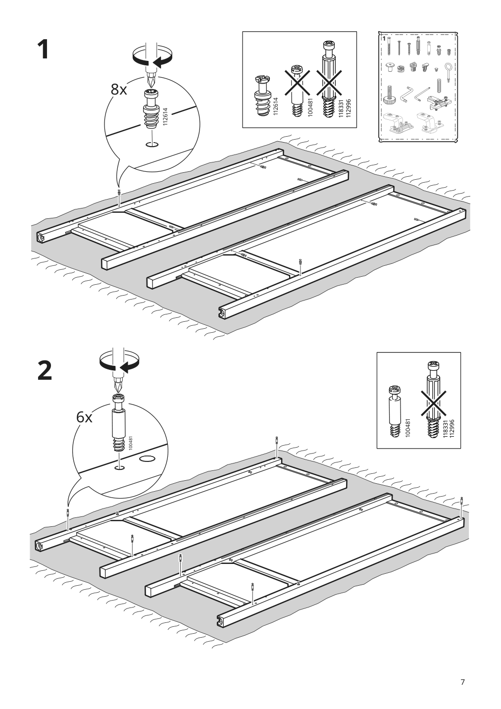 Assembly instructions for IKEA Sundvik wardrobe gray | Page 7 - IKEA SUNDVIK 3-piece baby furniture set 095.058.16