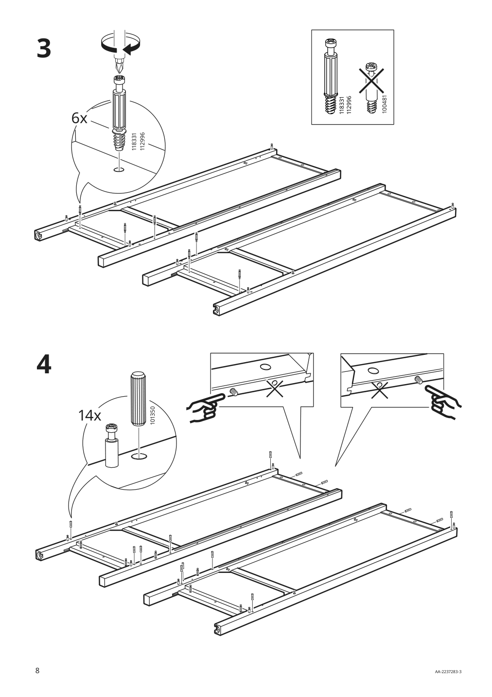 Assembly instructions for IKEA Sundvik wardrobe gray | Page 8 - IKEA SUNDVIK 3-piece baby furniture set 095.058.16