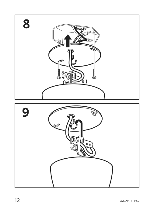 Assembly instructions for IKEA Sunneby cord set black textile | Page 12 - IKEA SUNNEBY / MOLNART pendant lamp with LED bulb 794.912.03