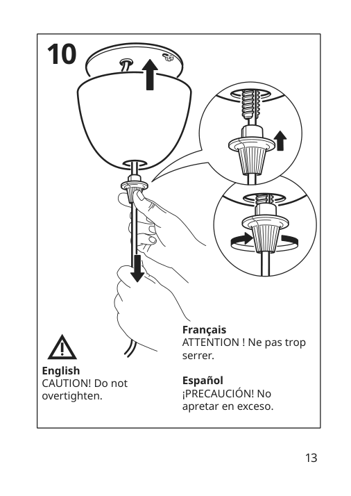 Assembly instructions for IKEA Sunneby cord set black textile | Page 13 - IKEA SUNNEBY / MOLNART pendant lamp with LED bulb 794.912.03