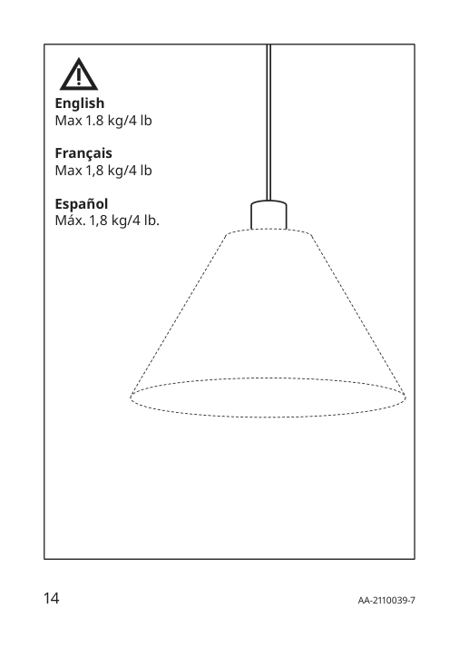 Assembly instructions for IKEA Sunneby cord set black textile | Page 14 - IKEA SUNNEBY / MOLNART pendant lamp with LED bulb 794.912.03