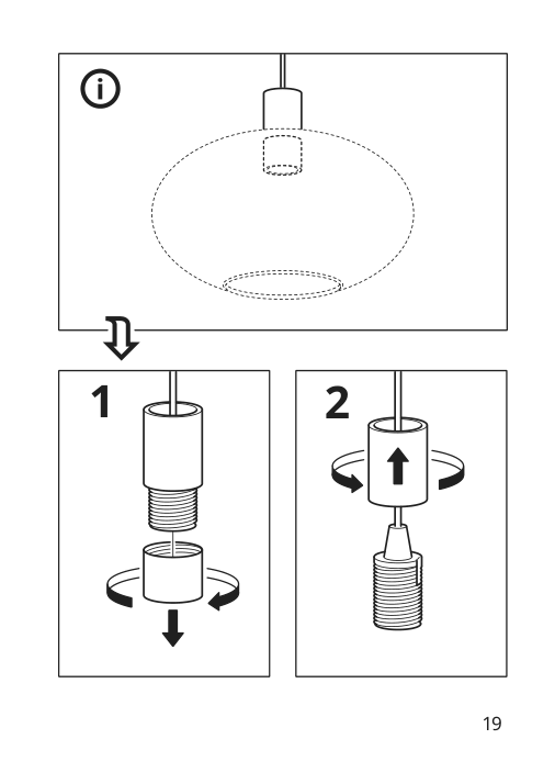 Assembly instructions for IKEA Sunneby cord set black textile | Page 19 - IKEA SUNNEBY / MOLNART pendant lamp with LED bulb 794.912.03