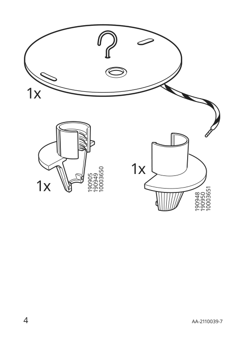 Assembly instructions for IKEA Sunneby cord set black textile | Page 4 - IKEA SUNNEBY / MOLNART pendant lamp with LED bulb 794.912.03