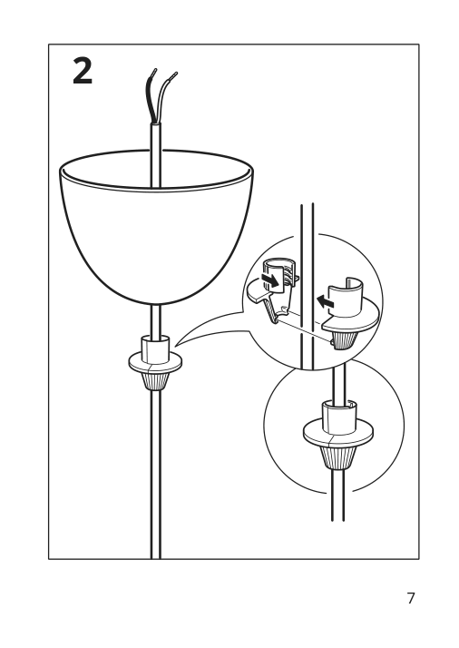 Assembly instructions for IKEA Sunneby cord set black textile | Page 7 - IKEA SUNNEBY / MOLNART pendant lamp with LED bulb 794.912.03