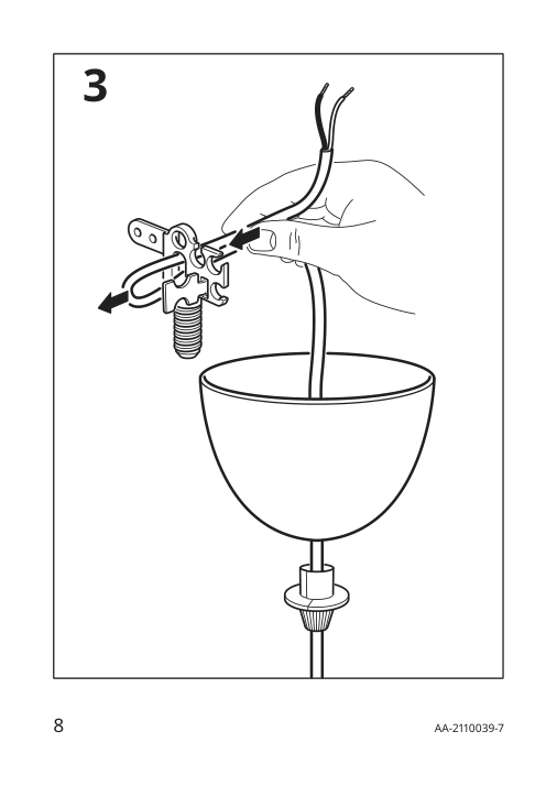Assembly instructions for IKEA Sunneby cord set black textile | Page 8 - IKEA SUNNEBY / MOLNART pendant lamp with LED bulb 794.912.03