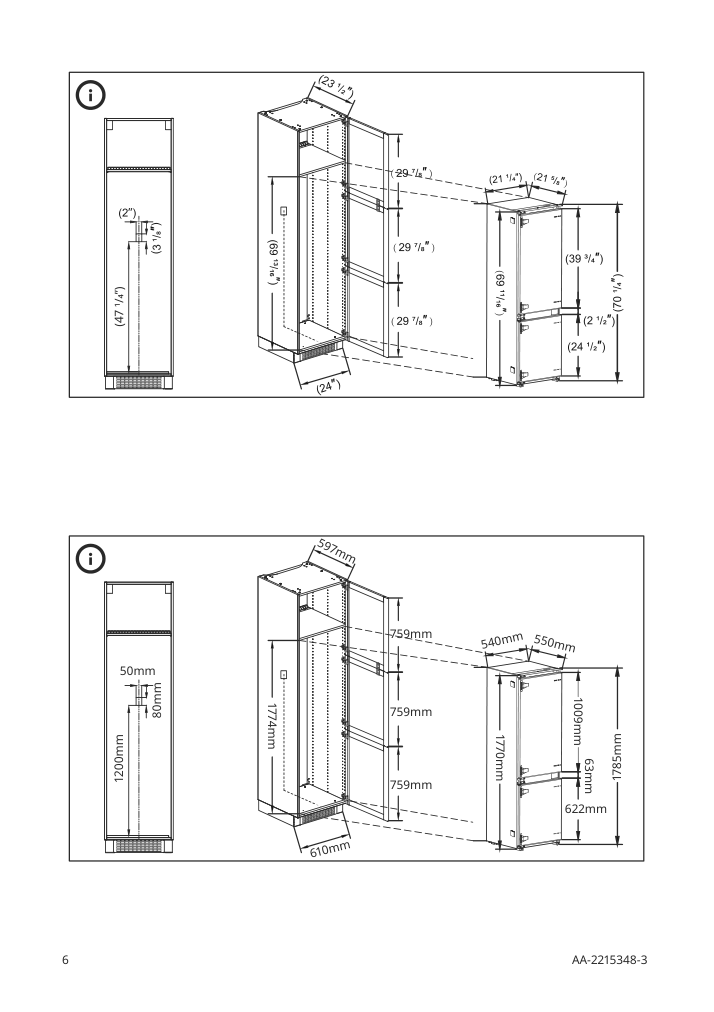 Assembly instructions for IKEA Superkall built in panel ready refrigerator panel ready | Page 6 - IKEA SUPERKALL Built-in, panel-ready refrigerator 205.090.16