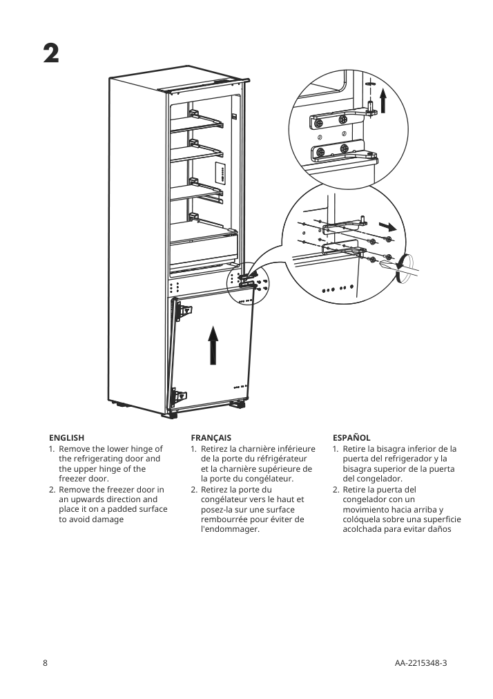 Assembly instructions for IKEA Superkall built in panel ready refrigerator panel ready | Page 8 - IKEA SUPERKALL Built-in, panel-ready refrigerator 205.090.16