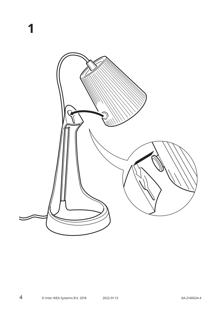 Assembly instructions for IKEA Svallet work lamp dark gray white | Page 4 - IKEA SVALLET work lamp 703.584.87