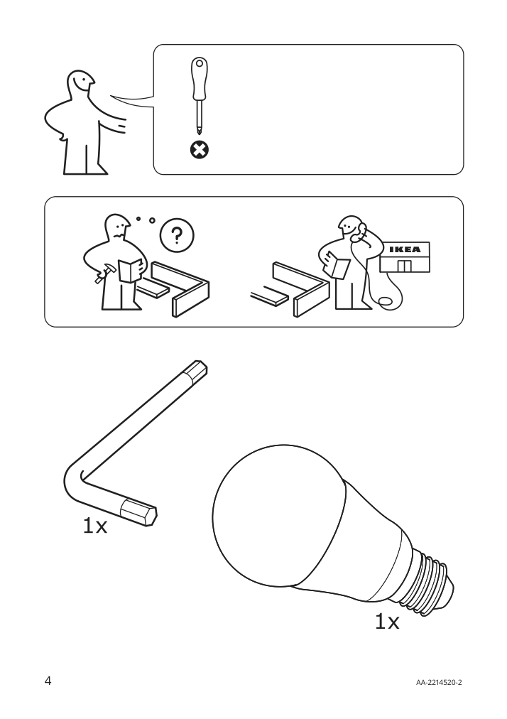 Assembly instructions for IKEA Svartnora floor lamp with led bulb black | Page 4 - IKEA SVARTNORA floor lamp with LED bulb 004.594.37