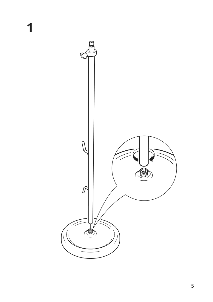 Assembly instructions for IKEA Svartnora floor lamp with led bulb black | Page 5 - IKEA SVARTNORA floor lamp with LED bulb 004.594.37