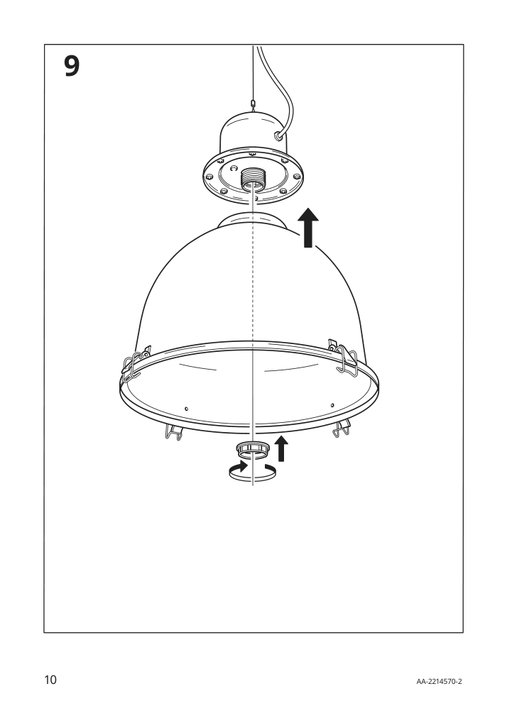 Assembly instructions for IKEA Svartnora pendant lamp black | Page 10 - IKEA SVARTNORA pendant lamp 404.307.72