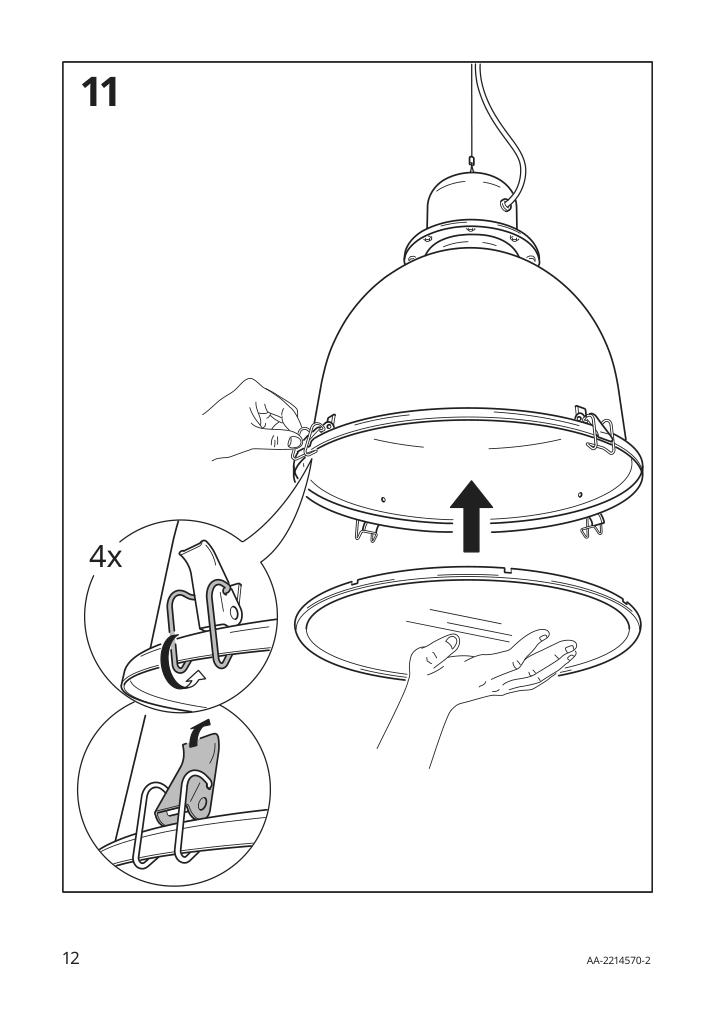 Assembly instructions for IKEA Svartnora pendant lamp black | Page 12 - IKEA SVARTNORA pendant lamp 404.307.72