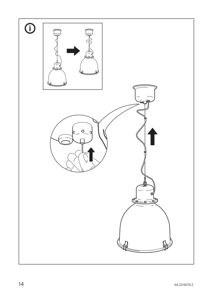 Assembly instructions for IKEA Svartnora pendant lamp black | Page 14 - IKEA SVARTNORA pendant lamp 404.307.72