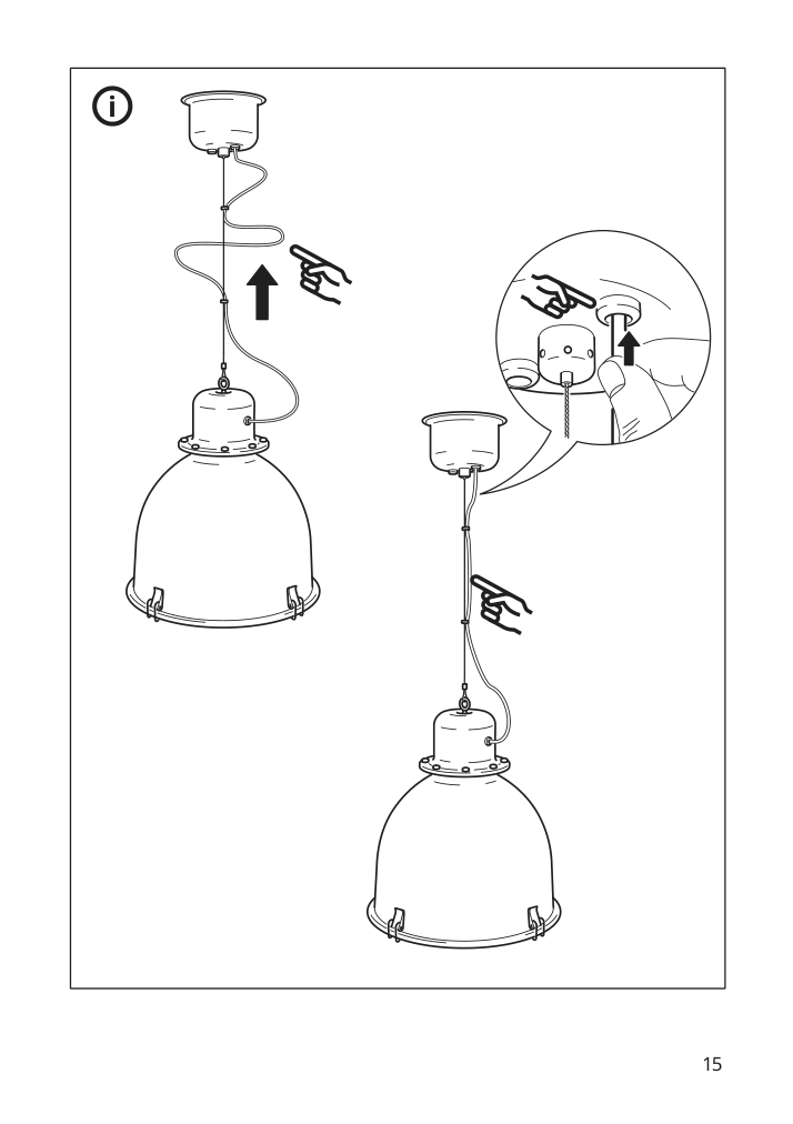 Assembly instructions for IKEA Svartnora pendant lamp black | Page 15 - IKEA SVARTNORA pendant lamp 404.307.72