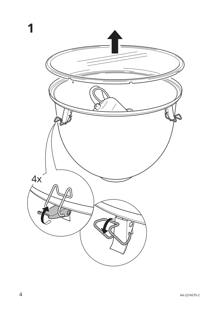 Assembly instructions for IKEA Svartnora pendant lamp black | Page 4 - IKEA SVARTNORA pendant lamp 404.307.72