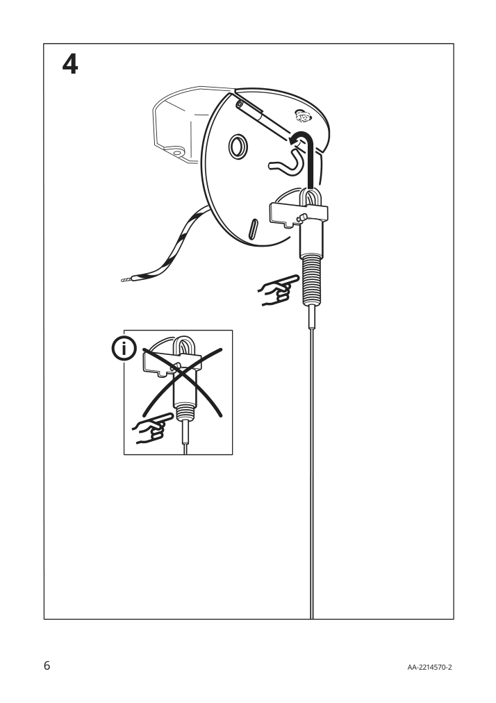 Assembly instructions for IKEA Svartnora pendant lamp black | Page 6 - IKEA SVARTNORA pendant lamp 404.307.72