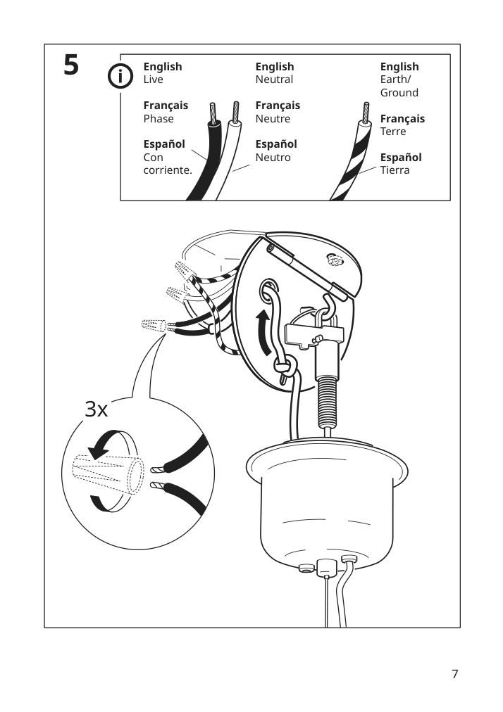 Assembly instructions for IKEA Svartnora pendant lamp black | Page 7 - IKEA SVARTNORA pendant lamp 404.307.72