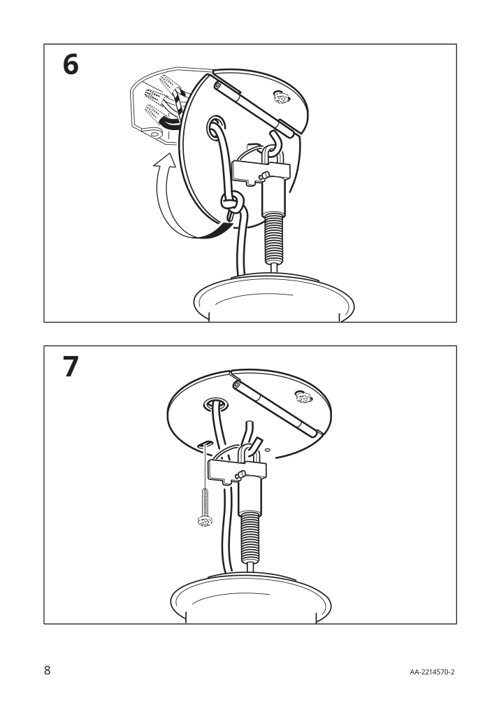 Assembly instructions for IKEA Svartnora pendant lamp black | Page 8 - IKEA SVARTNORA pendant lamp 404.307.72