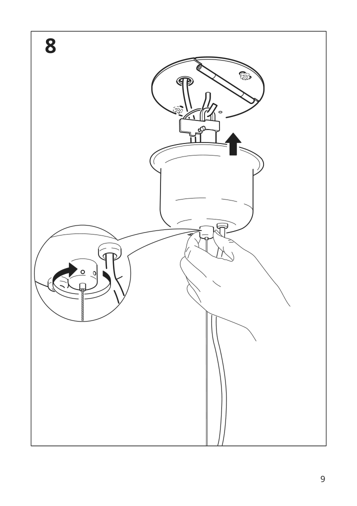 Assembly instructions for IKEA Svartnora pendant lamp black | Page 9 - IKEA SVARTNORA pendant lamp 404.307.72