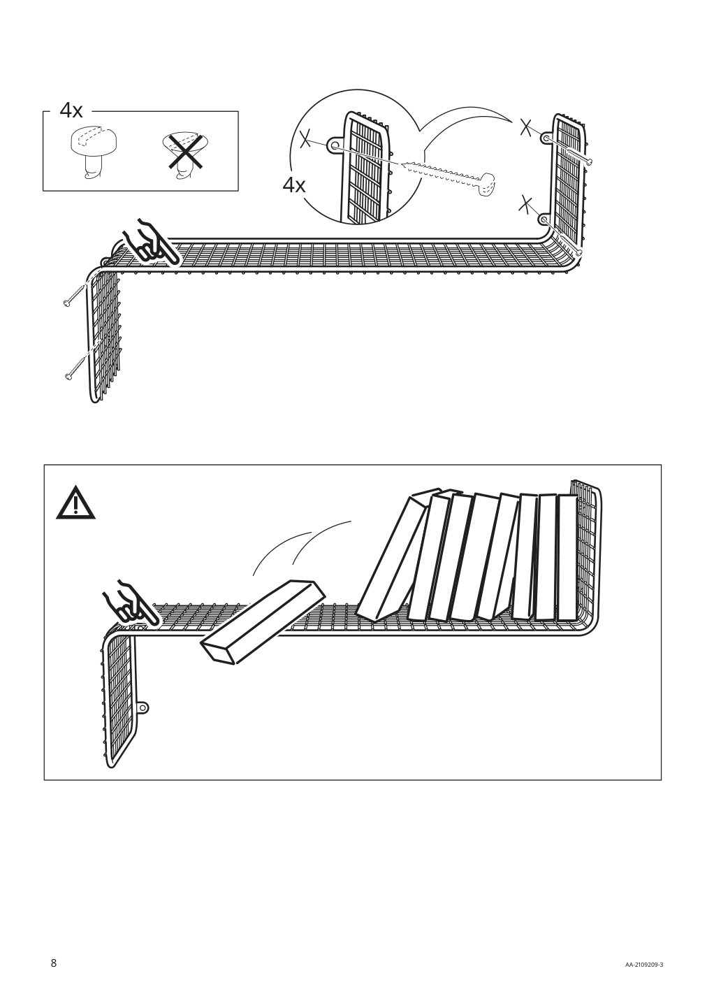 Assembly instructions for IKEA Svenshult wall shelf gold | Page 8 - IKEA SVENSHULT wall shelf 504.275.33