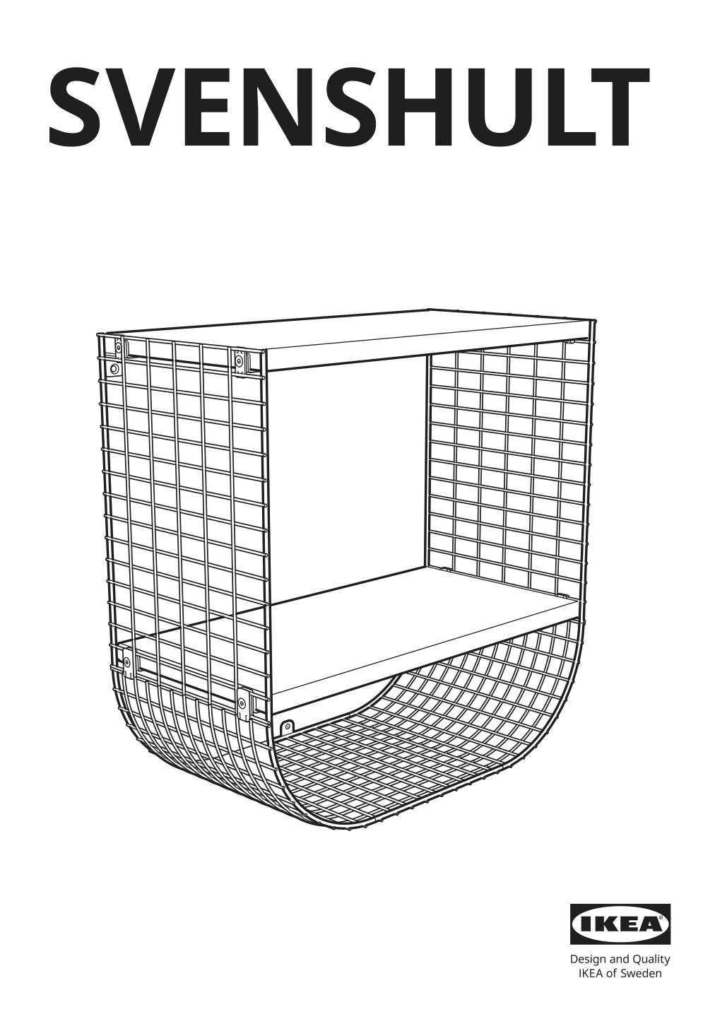 Assembly instructions for IKEA Svenshult wall shelf with storage brown red white stained oak effect | Page 1 - IKEA SVENSHULT wall shelf with storage 804.000.75