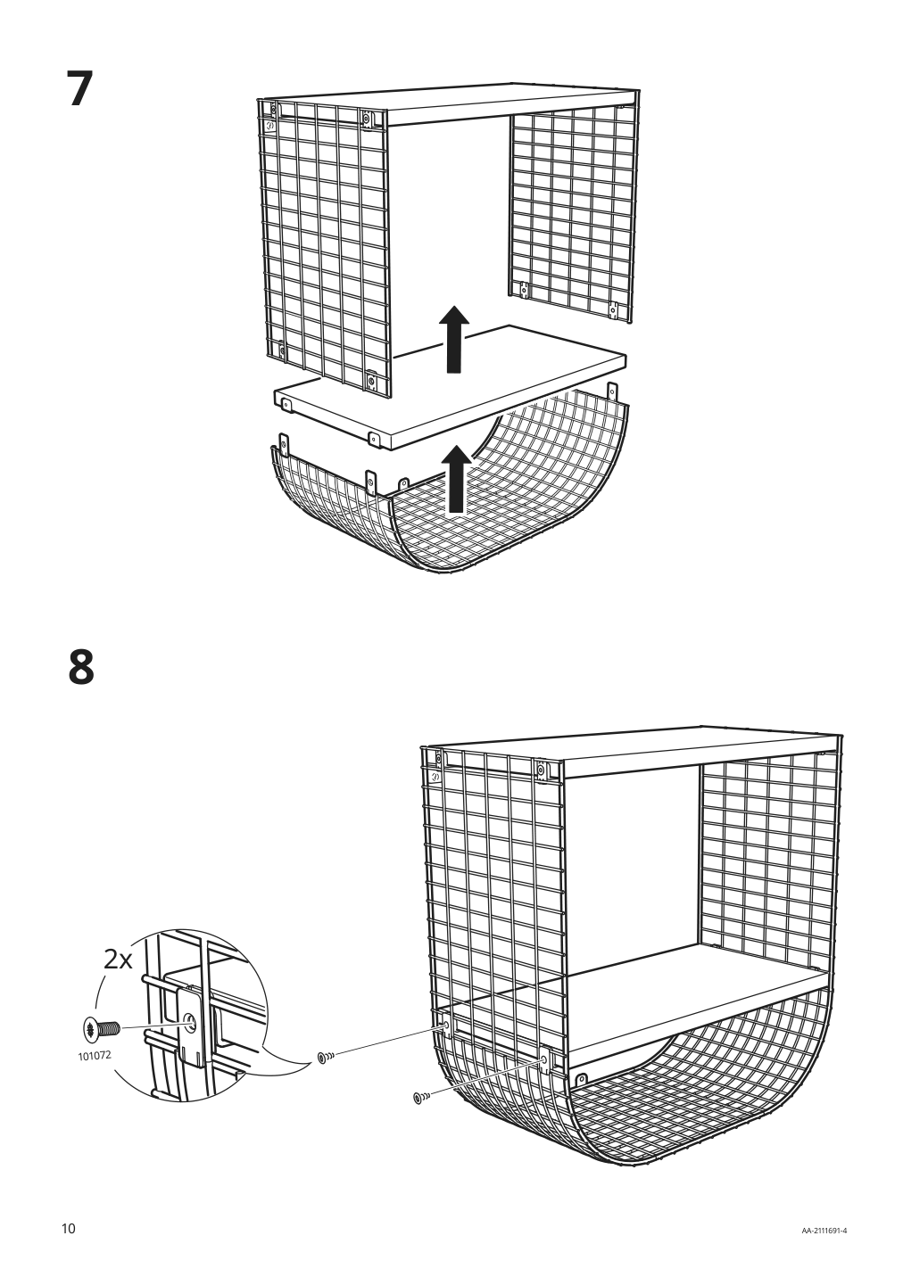 Assembly instructions for IKEA Svenshult wall shelf with storage brown red white stained oak effect | Page 10 - IKEA SVENSHULT wall shelf with storage 804.000.75