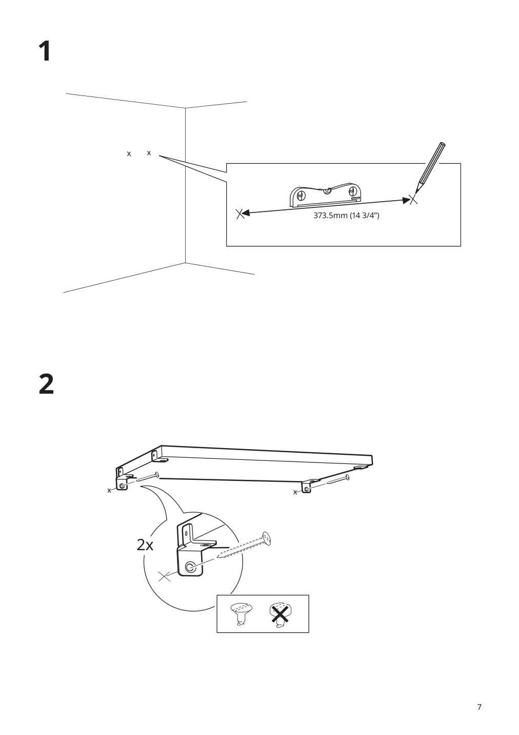 Assembly instructions for IKEA Svenshult wall shelf with storage brown red white stained oak effect | Page 7 - IKEA SVENSHULT wall shelf with storage 804.000.75