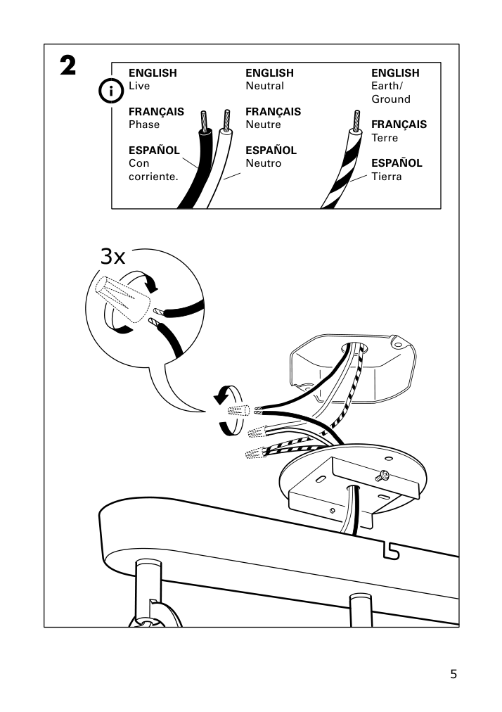 Assembly instructions for IKEA Svirvel ceiling track 3 spotlights | Page 5 - IKEA SVIRVEL ceiling track, 3 spotlights 803.045.02