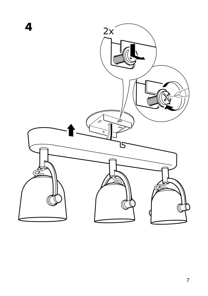 Assembly instructions for IKEA Svirvel ceiling track 3 spotlights | Page 7 - IKEA SVIRVEL ceiling track, 3 spotlights 803.045.02