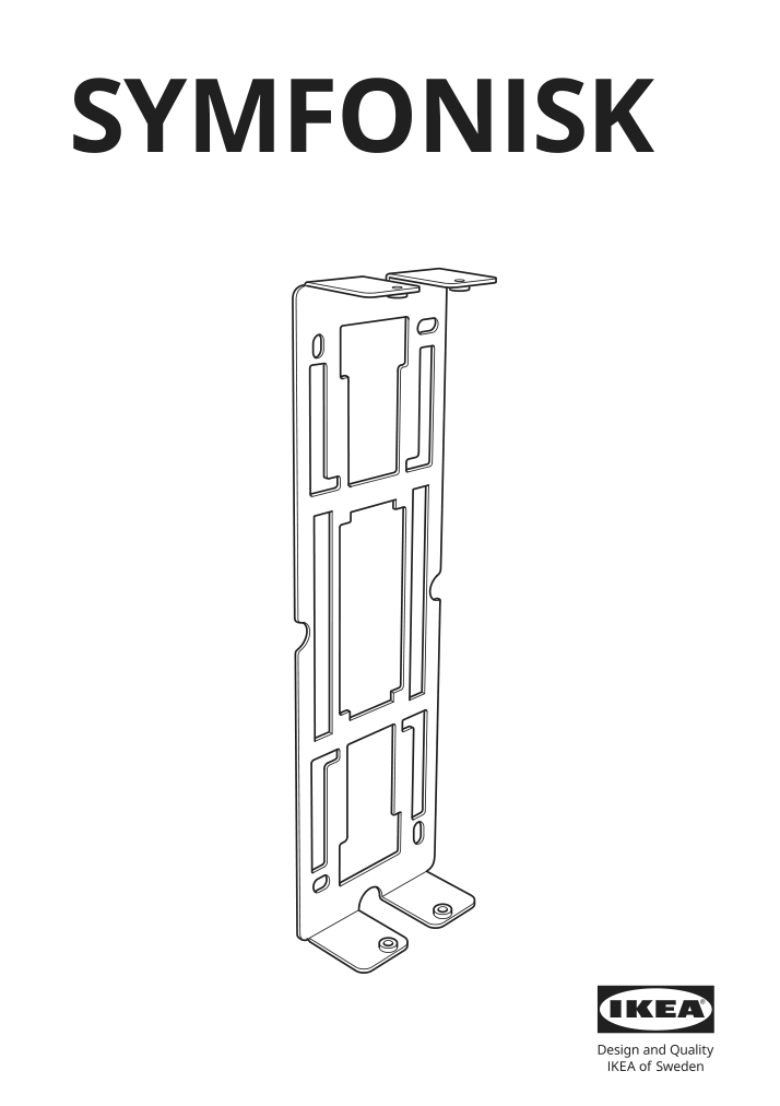 Assembly instructions for IKEA Symfonisk bookshelf speaker wall bracket white | Page 1 - IKEA SYMFONISK bookshelf speaker wall bracket 104.609.30