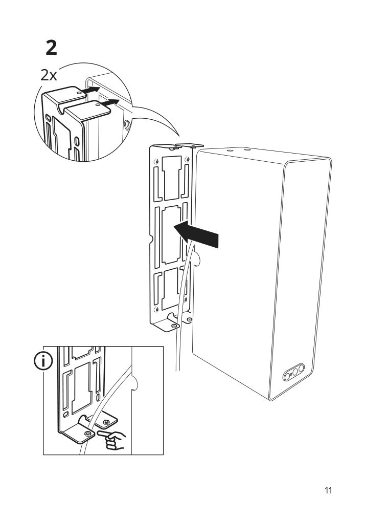 Assembly instructions for IKEA Symfonisk bookshelf speaker wall bracket white | Page 11 - IKEA SYMFONISK bookshelf speaker wall bracket 104.609.30