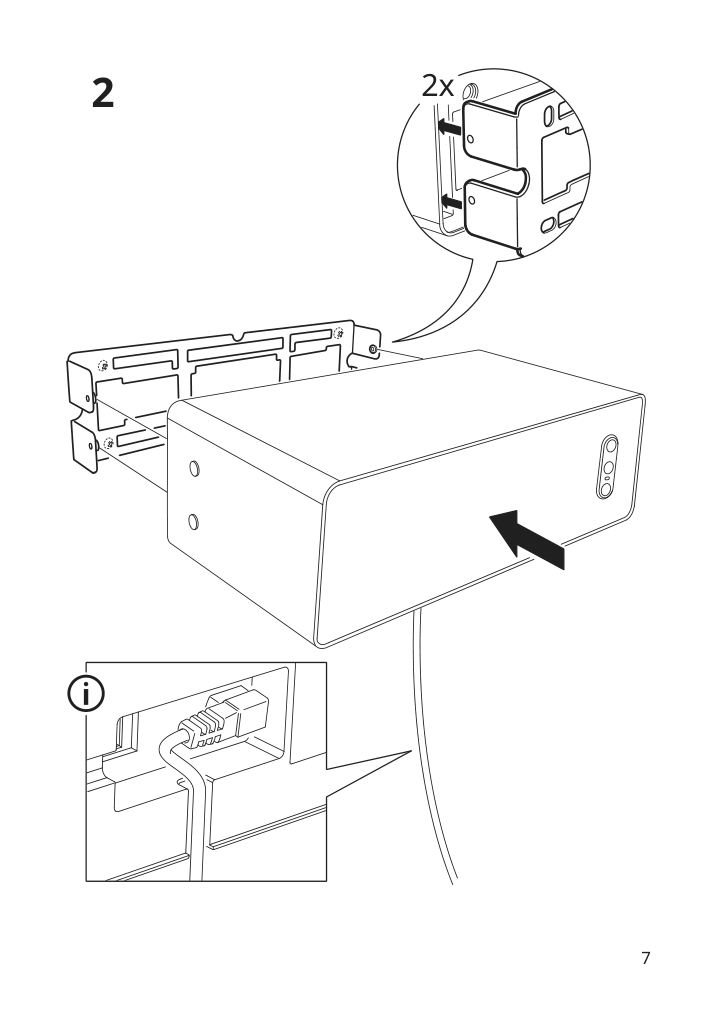 Assembly instructions for IKEA Symfonisk bookshelf speaker wall bracket white | Page 7 - IKEA SYMFONISK bookshelf speaker wall bracket 104.609.30