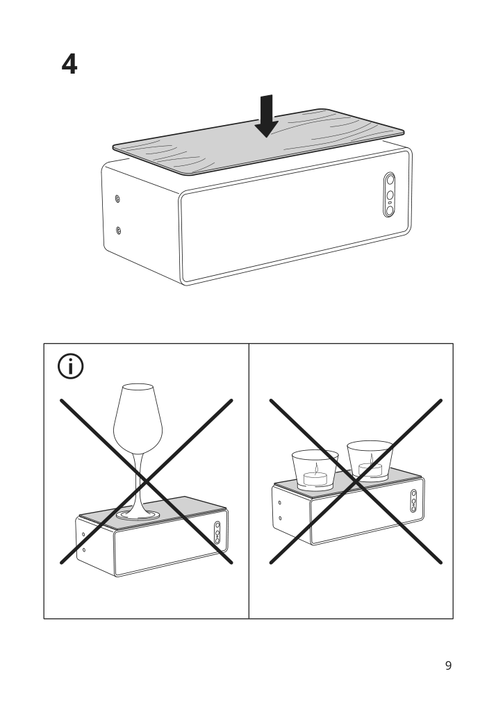 Assembly instructions for IKEA Symfonisk bookshelf speaker wall bracket white | Page 9 - IKEA SYMFONISK bookshelf speaker wall bracket 104.609.30