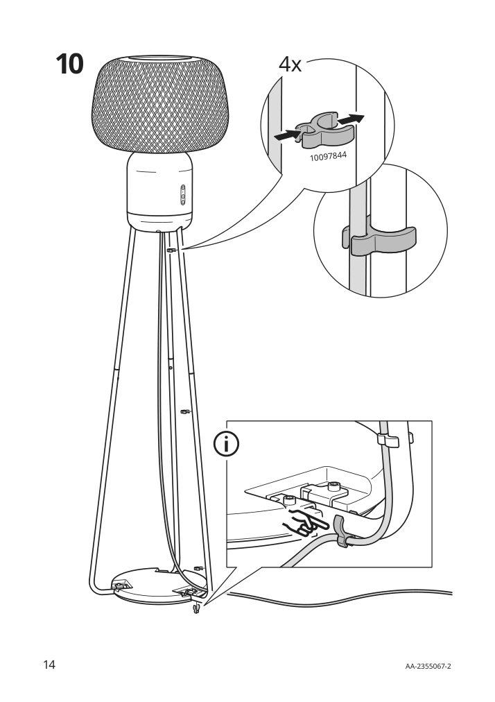 Assembly instructions for IKEA Symfonisk floor lamp with wifi sonos speaker bamboo smart | Page 14 - IKEA SYMFONISK floor lamp with WiFi Sonos speaker 505.282.78