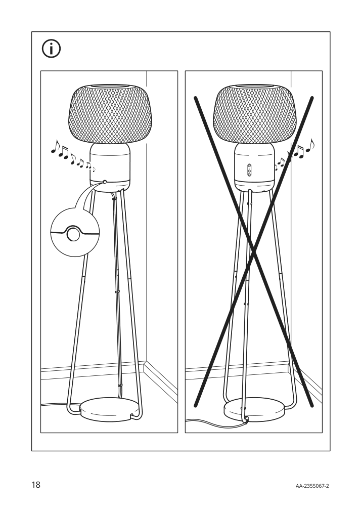 Assembly instructions for IKEA Symfonisk floor lamp with wifi sonos speaker bamboo smart | Page 18 - IKEA SYMFONISK floor lamp with WiFi Sonos speaker 505.282.78