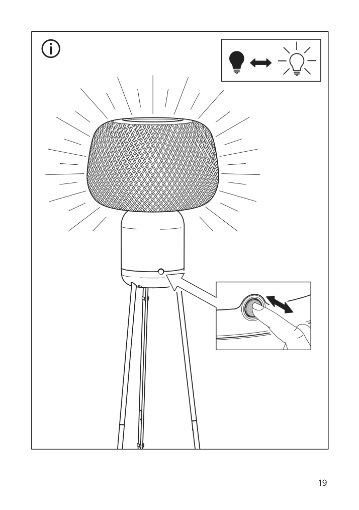 Assembly instructions for IKEA Symfonisk floor lamp with wifi sonos speaker bamboo smart | Page 19 - IKEA SYMFONISK floor lamp with WiFi Sonos speaker 505.282.78