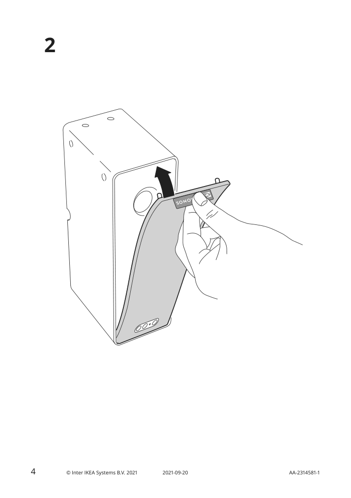 Assembly instructions for IKEA Symfonisk front for bookshelf speaker book cover | Page 4 - IKEA SYMFONISK front for bookshelf speaker 904.981.37