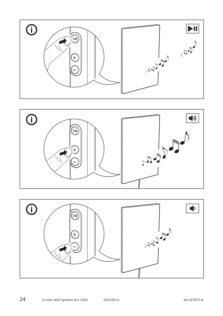 Assembly instructions for IKEA Symfonisk picture frame w sonos wi fi speaker black smart | Page 24 - IKEA SYMFONISK picture frame w Sonos Wi-Fi speaker 504.857.64