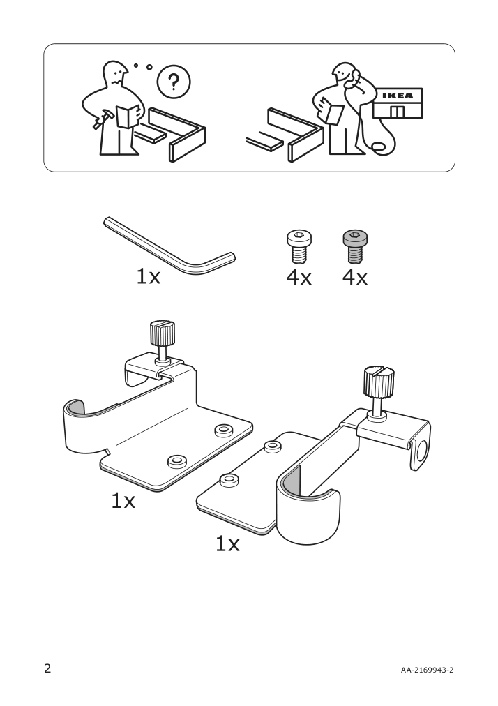 Assembly instructions for IKEA Symfonisk speaker hook black | Page 2 - IKEA SYMFONISK speaker hook 504.443.25