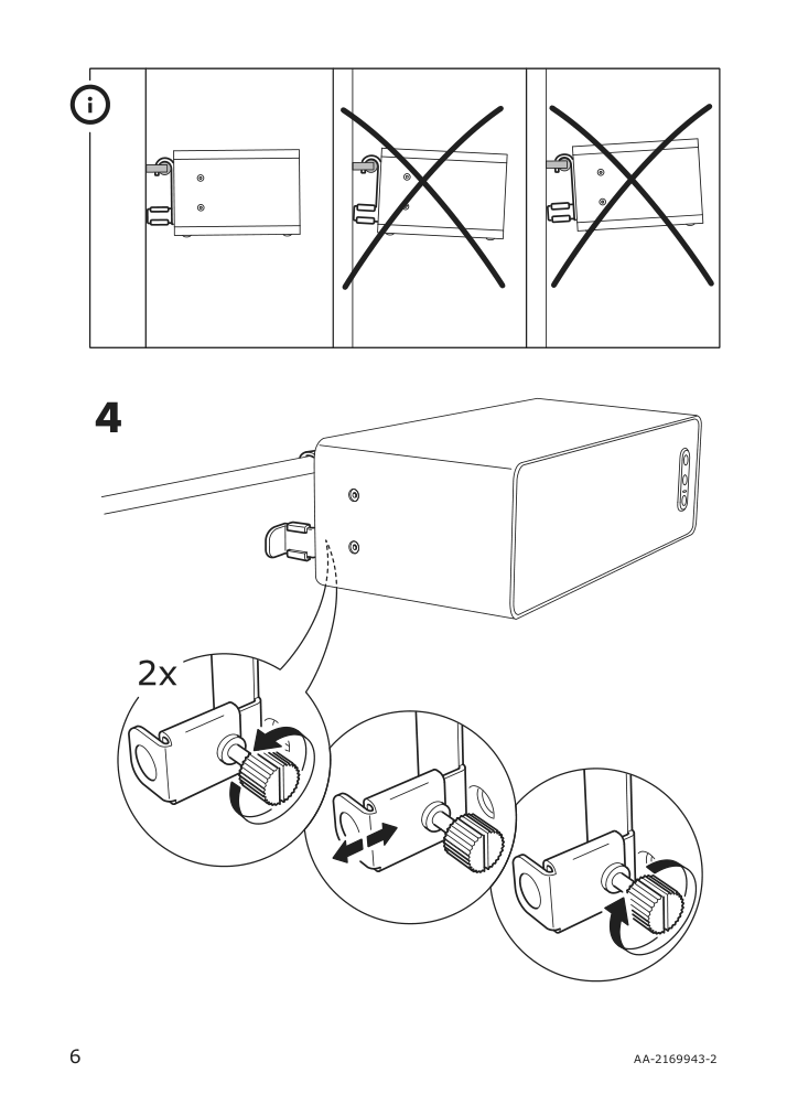 Assembly instructions for IKEA Symfonisk speaker hook black | Page 6 - IKEA SYMFONISK speaker hook 504.443.25