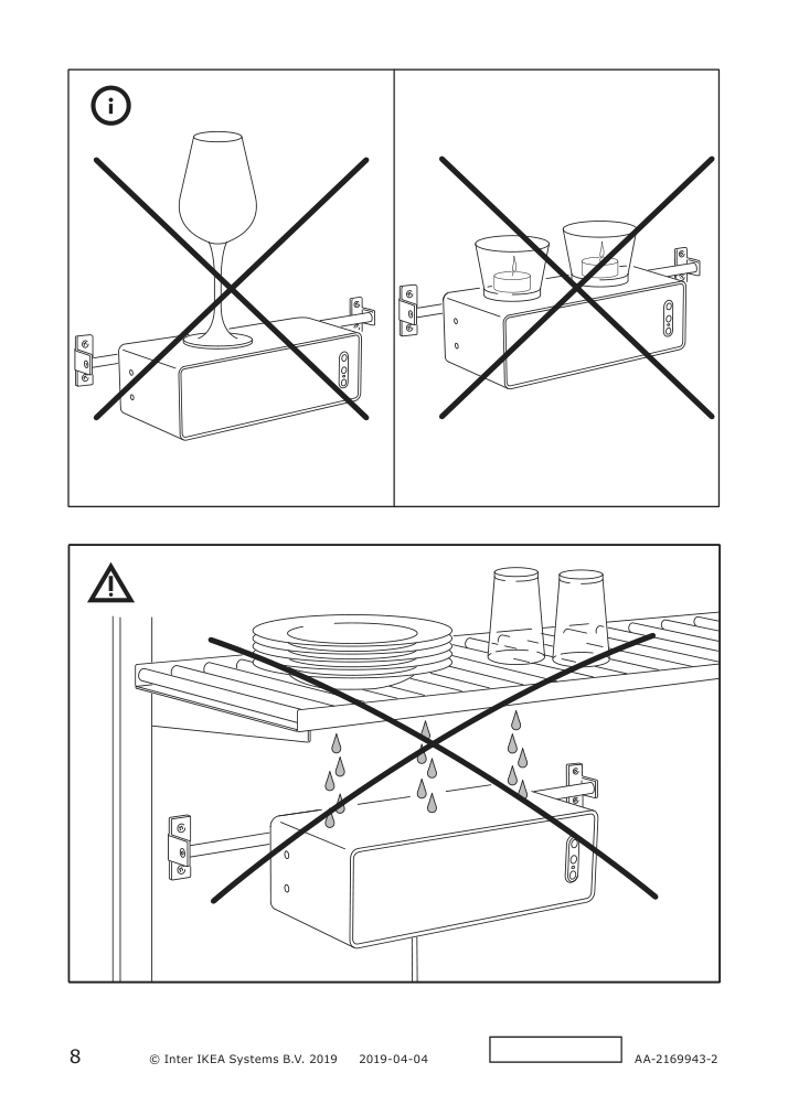 Assembly instructions for IKEA Symfonisk speaker hook black | Page 8 - IKEA SYMFONISK speaker hook 504.443.25