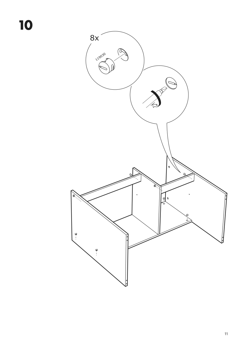 Assembly instructions for IKEA Syvde dressing table white | Page 11 - IKEA SYVDE dressing table 804.307.46