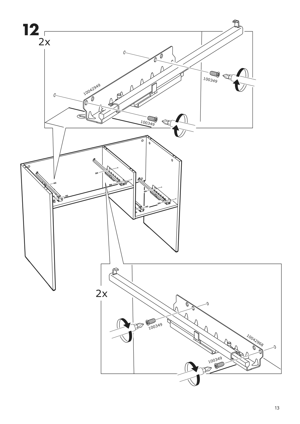 Assembly instructions for IKEA Syvde dressing table white | Page 13 - IKEA SYVDE dressing table 804.307.46