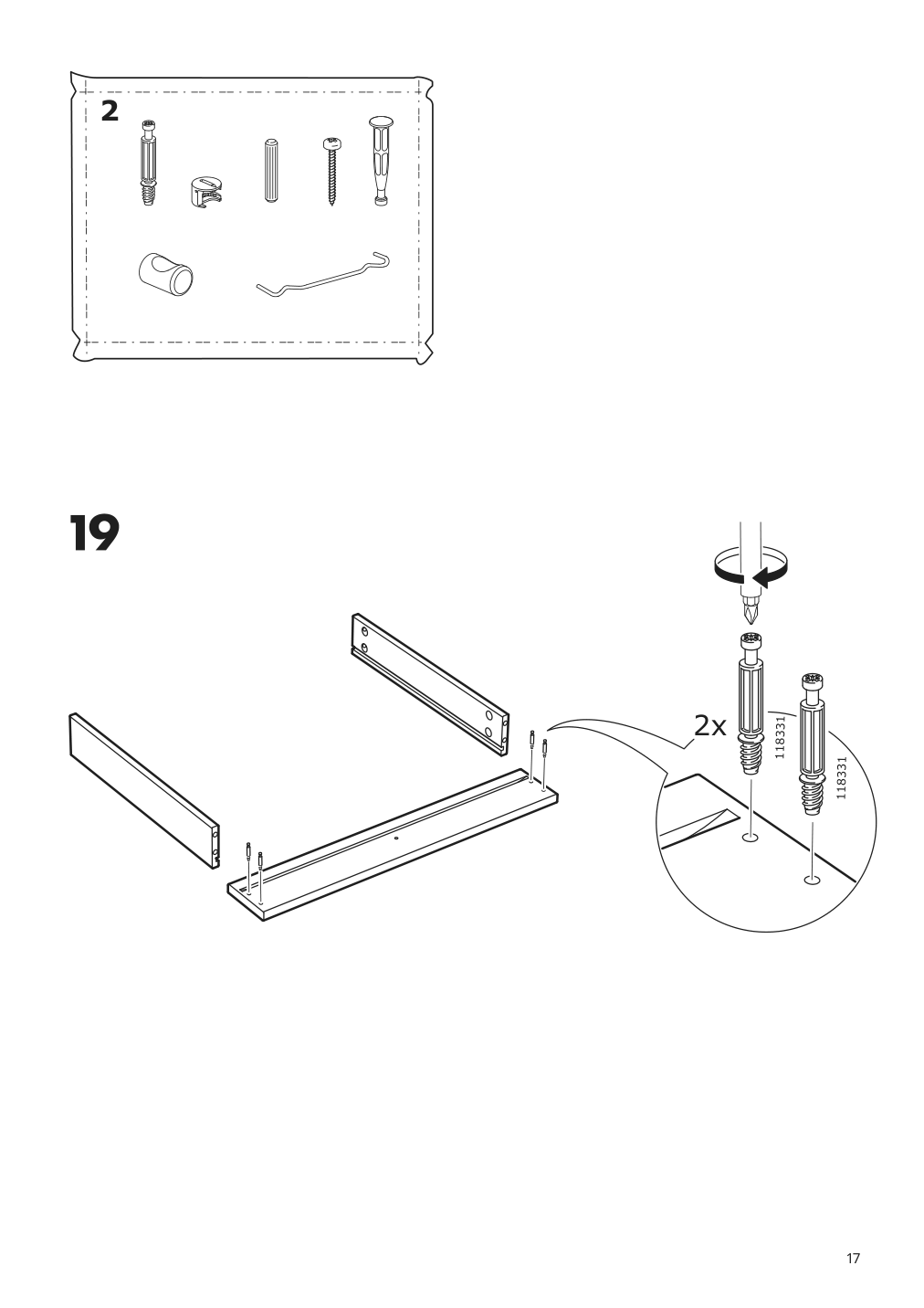 Assembly instructions for IKEA Syvde dressing table white | Page 17 - IKEA SYVDE dressing table 804.307.46