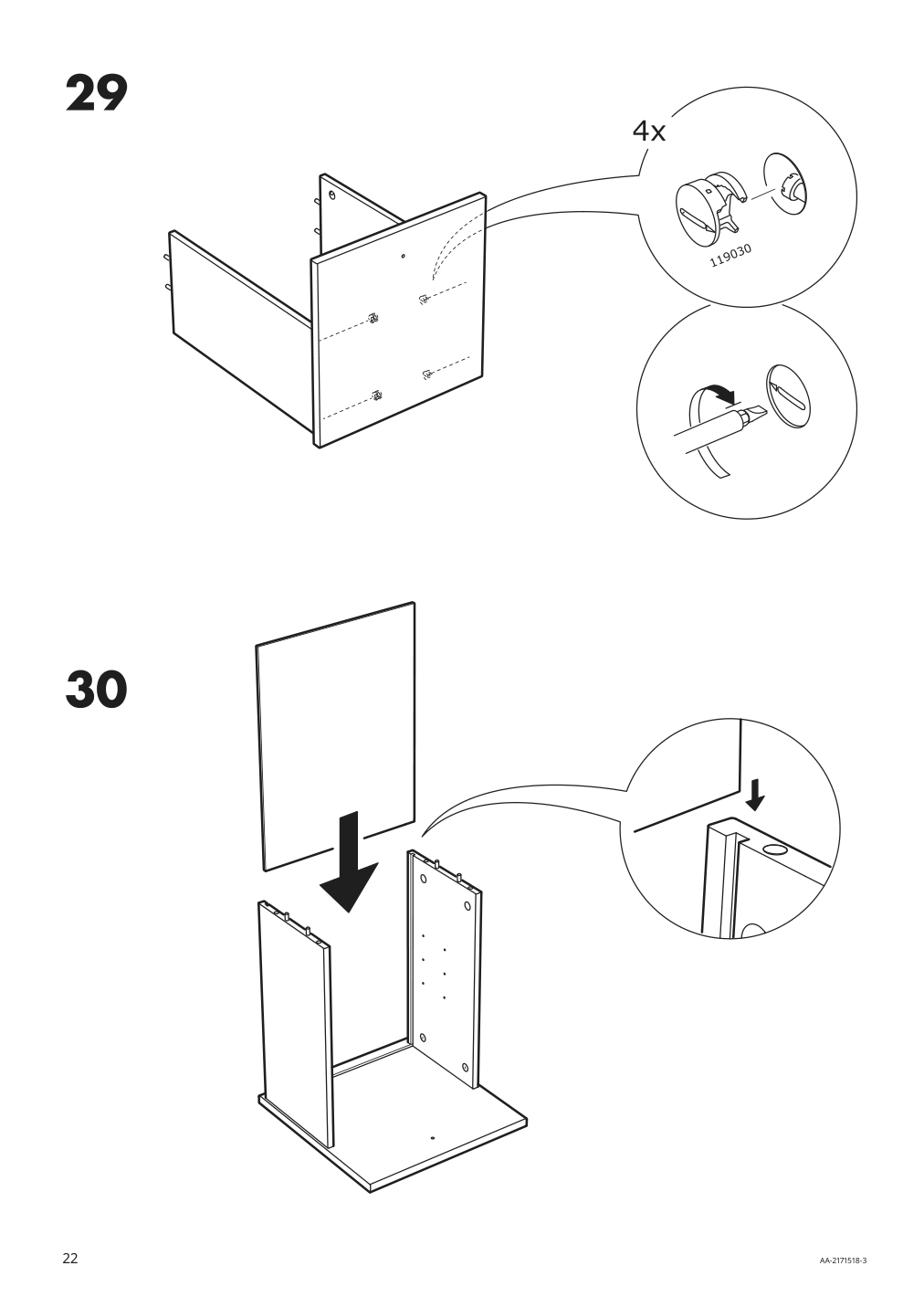 Assembly instructions for IKEA Syvde dressing table white | Page 22 - IKEA SYVDE dressing table 804.307.46